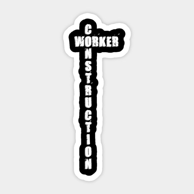 Construction Worker Crossword | master builder Sticker by DesignatedDesigner